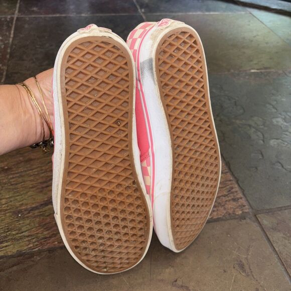 Vans Checkerboard Rose Pink White Women 11 Slip On Skateboarding Shoes Logo - Picture 6 of 10